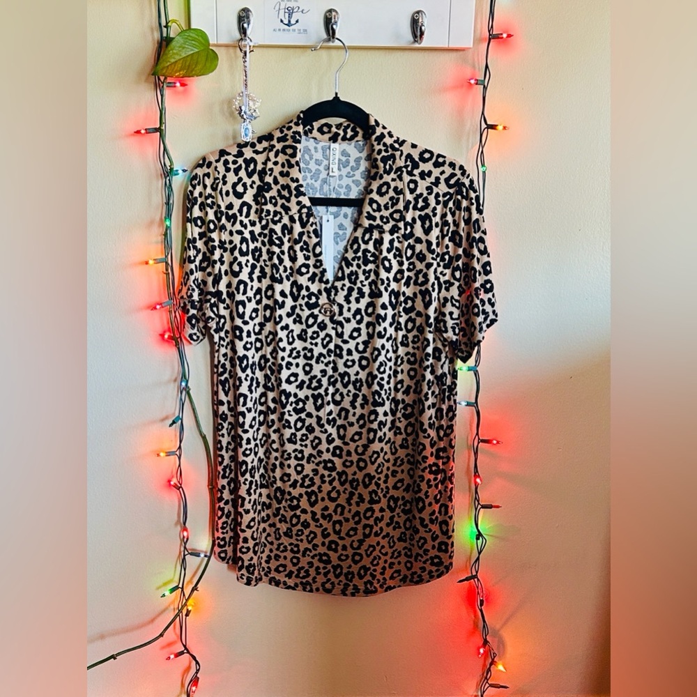 NEW Leopard Print Women's Blouse